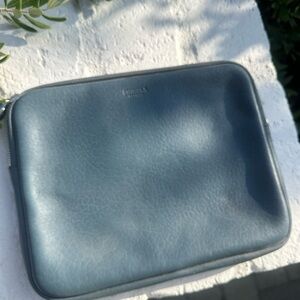 Shinola Slate Blue Leather Pouch